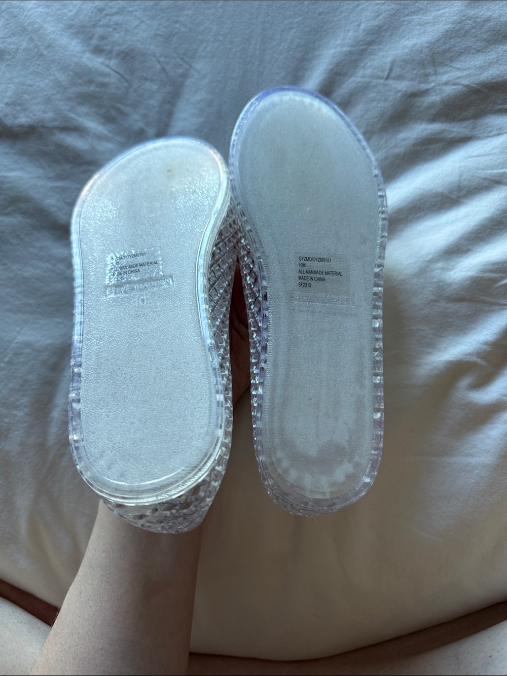 Steve Madden Clear Lattice Jelly Flats - Picture 5 of 5